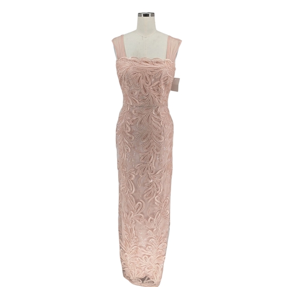 Adrianna Papell Dresses & Skirts - 00289 Adrianna Papell Lace Embroidered Maxi Dress Size 6 wedding formal prom